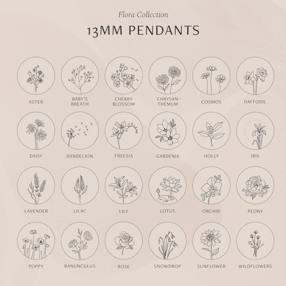 Aster September Birth Flower Charm Gift Necklace - Picture 9 of 16